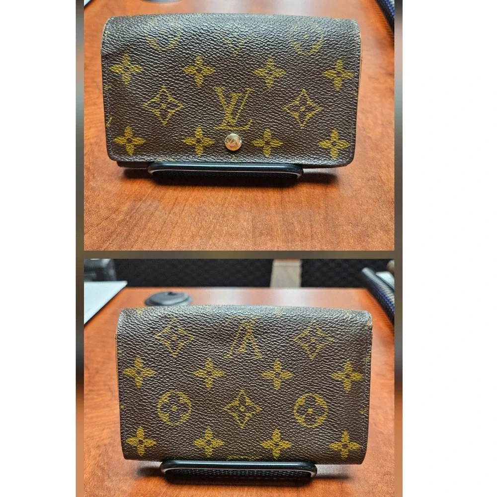 Authentic Louis Vuitton Monogram Porte Tresor Wallet‎ Compact Bifold LV Vintage